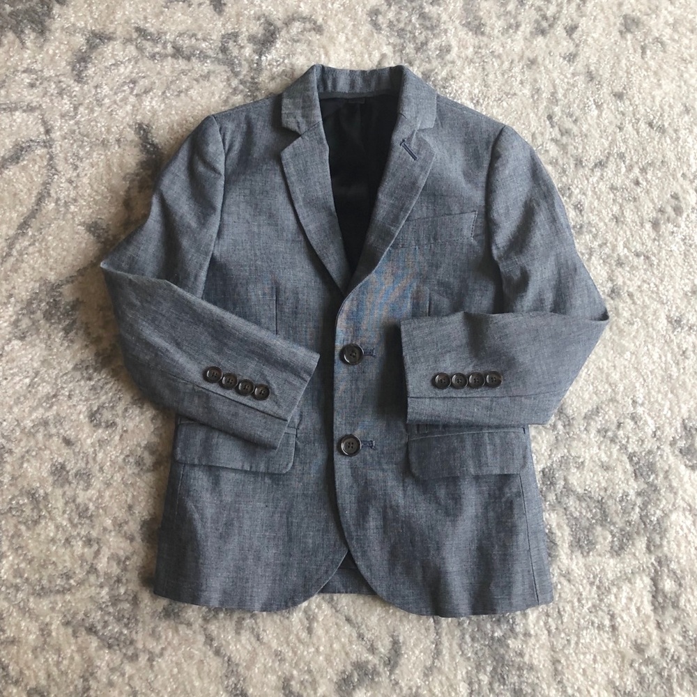 NWT Crewcuts chambray ludlow blazer